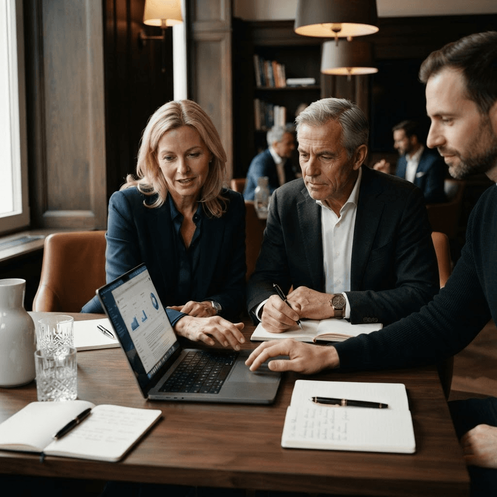 Praxisgespräch in kleiner Entscheider-Runde